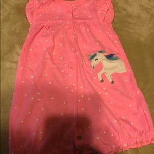Cute pink unicorn onesie